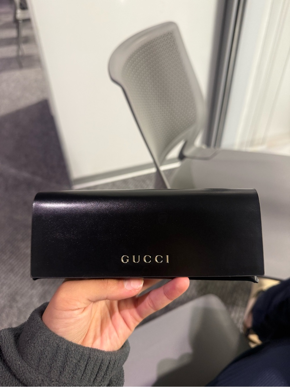 Gucci GG1744S Oversized Square Black Gradient Sunglasses w/ Box